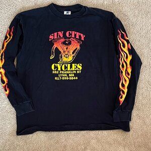 Sin City Biker Shirt VINTAGE Long sleeve  XL